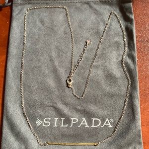 Silpada Brass underlined bar necklace